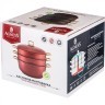 Кастрюля-мантоварка agness "red qeen" 26x12/26х7,2/26х7,2 см,  трехслойное покр granit, pfoa free Agness (936-133)