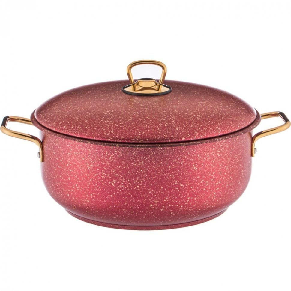 Кастрюля-мантоварка agness "red qeen" 26x12/26х7,2/26х7,2 см,  трехслойное покр granit, pfoa free Agness (936-133)