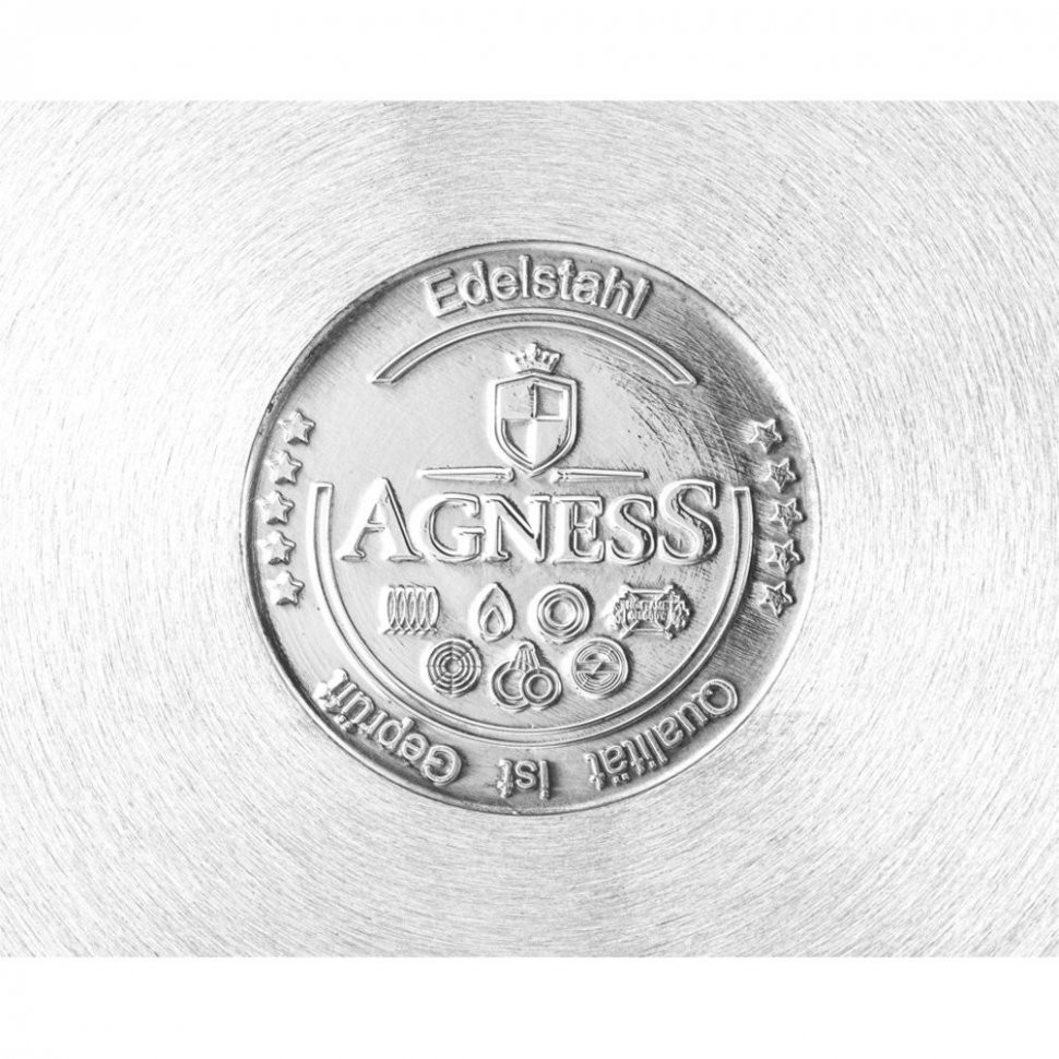 Кастрюля-мантоварка agness "red qeen" 26x12/26х7,2/26х7,2 см,  трехслойное покр granit, pfoa free Agness (936-133)