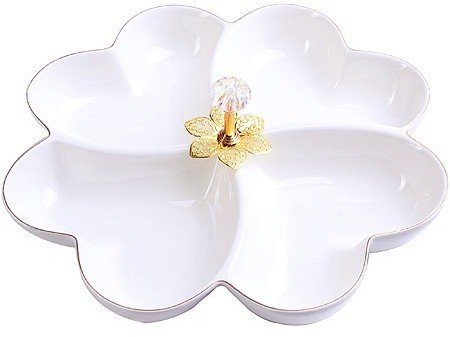 Менажница фарфоровая LORAINE 4 секции (60039)