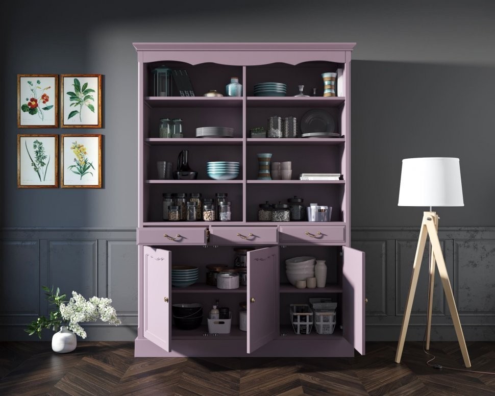 Двухсекционный шкаф Leontina Lavanda для посуды арт ST9330/3L-ET