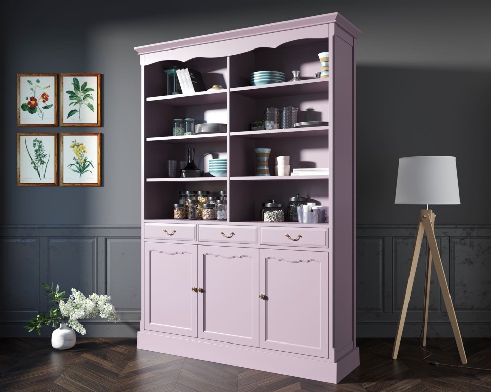 Двухсекционный шкаф Leontina Lavanda для посуды арт ST9330/3L-ET