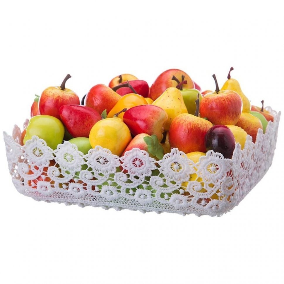 Корзинка белая 20*20 см,высота=5 см без упаковки Lefard (120-112)