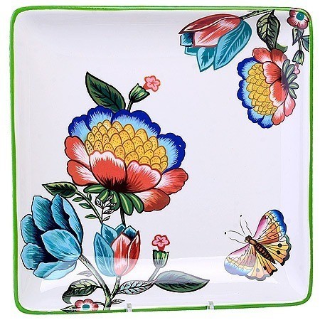 Блюдо сервировочное 22х22 см Летний букет LORAINE (30802)