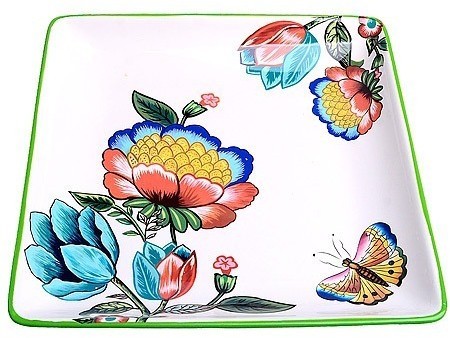 Блюдо сервировочное 22х22 см Летний букет LORAINE (30802)