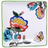 Блюдо сервировочное 22х22 см Летний букет LORAINE (30802)