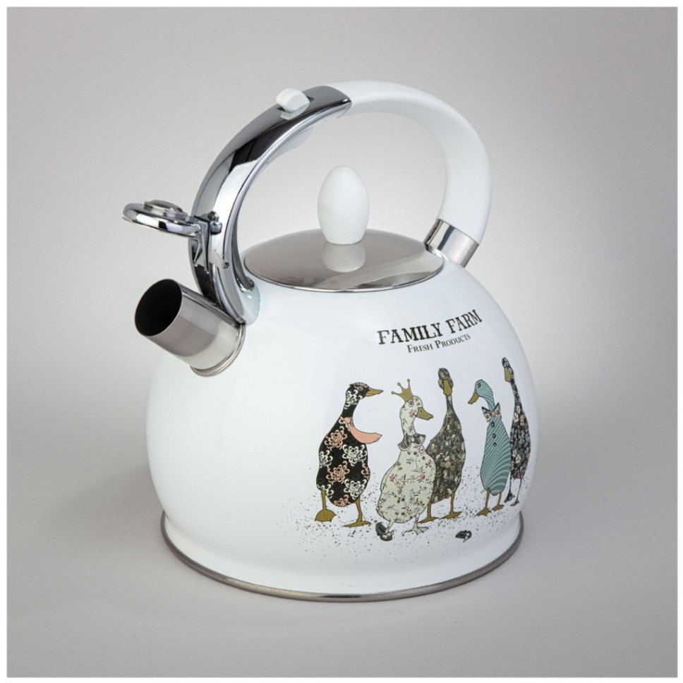 Чайник agness со свистком, 3л, индукцион. капсул. дно (907-264)