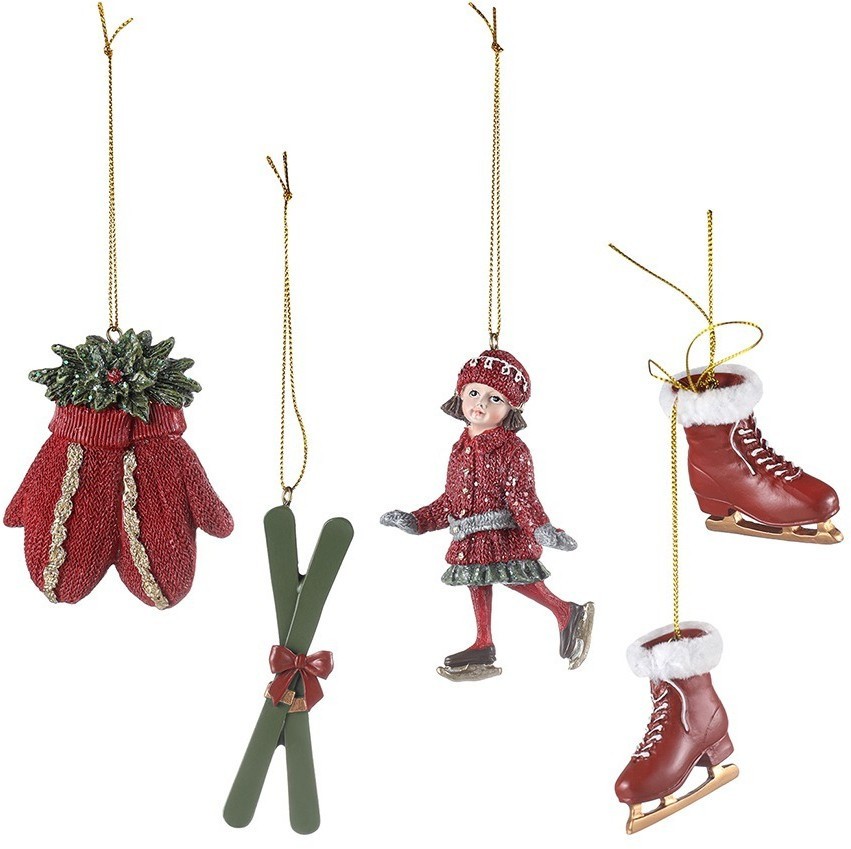 Набор ёлочных украшений heritage holidays из коллекции new year essential, 5 шт. (79337)