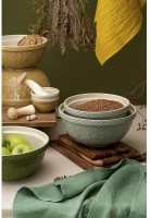 Миска серо-мятного цвета с рельефным узором Ягоды Тайги из коллекции russian north, 1,5 л (74998)