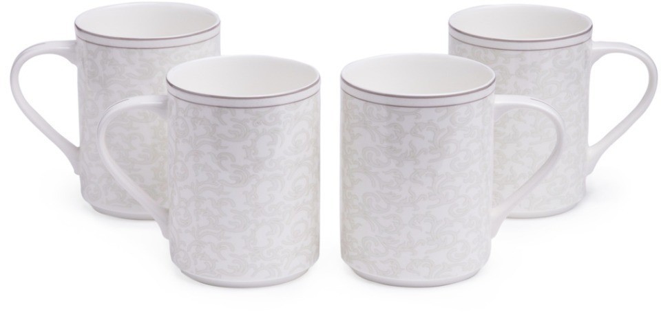 Набор кружек lefard "grey lace" 4 шт. 400 мл (440-316)