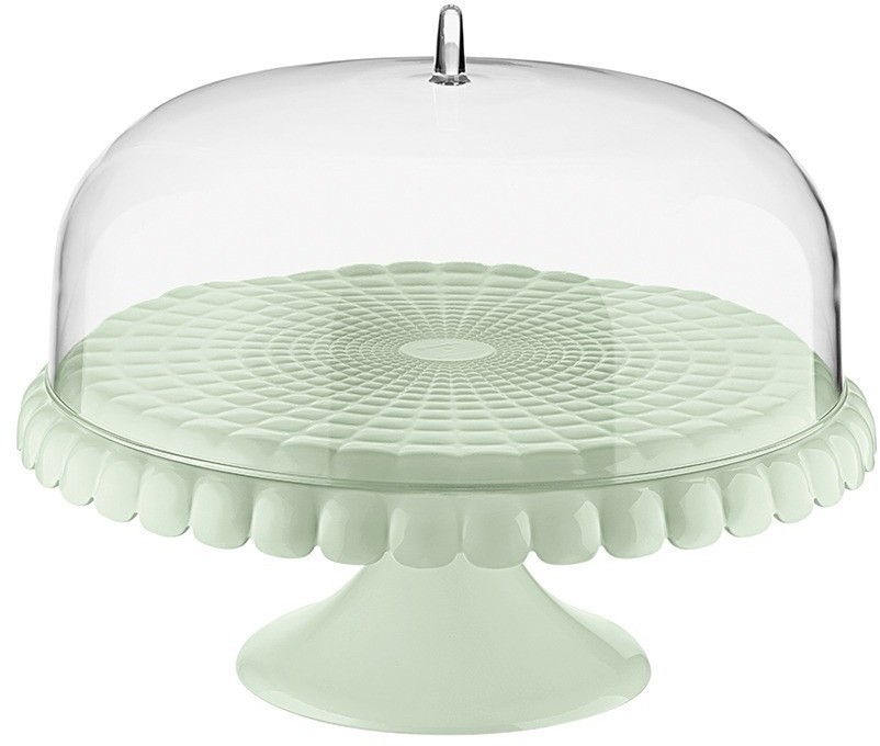 Блюдо для торта с крышкой tiffany, D30 см, зеленое (75593)