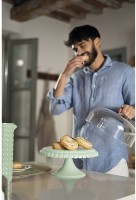 Блюдо для торта с крышкой tiffany, D30 см, зеленое (75593)