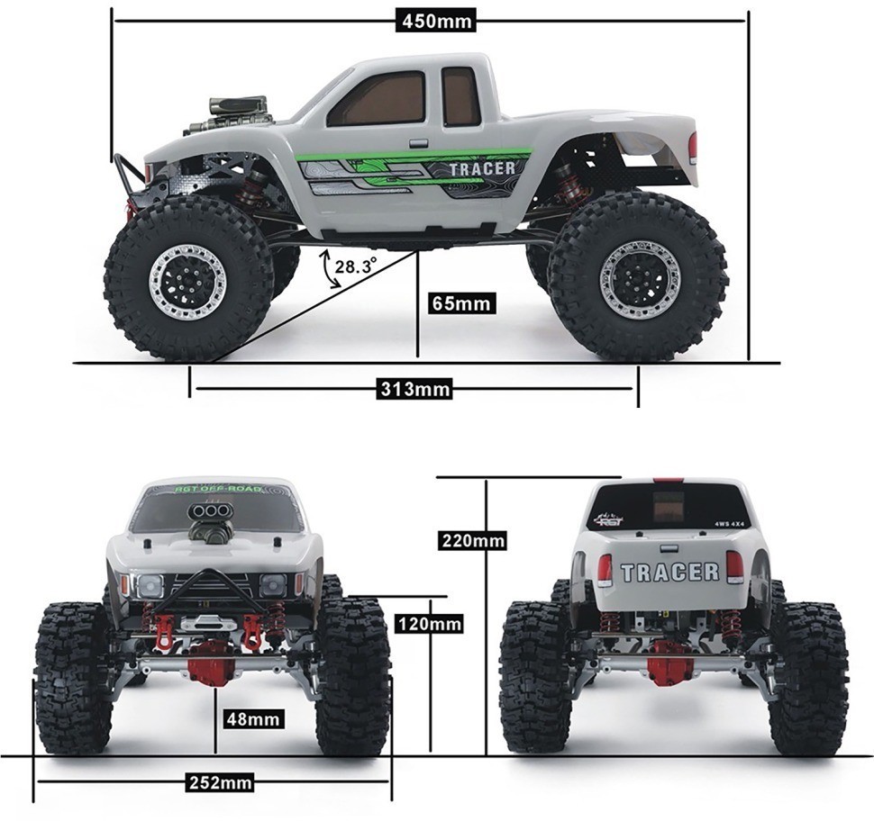 Радиоуправляемый краулер HSP RGT TRACER 4WS 1:10 (EX86180PRO-R86600-1)
