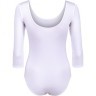 Купальник гимнастический AA-141, рукав 3/4, полиамид, белый (44) (596410)