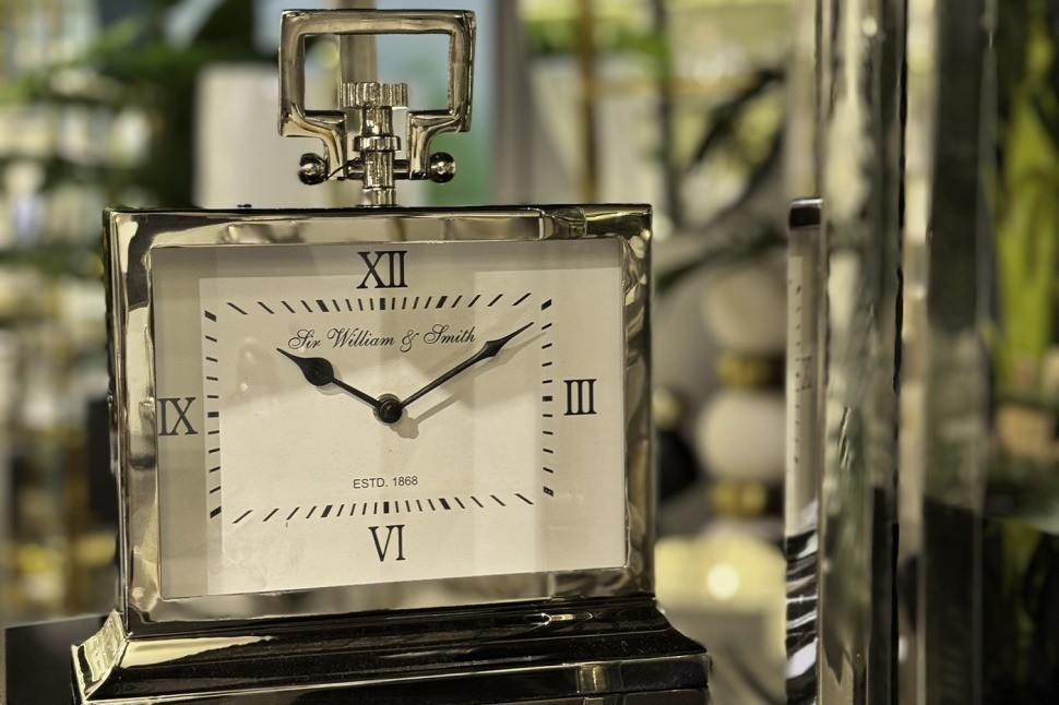 Часы настольные цвет хром 20*15, H27см (TT-00005646)