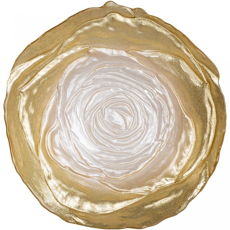 Блюдо/салатник "antique rose" gold 21см высота 3,8см 0,6л АКСАМ (339-356)