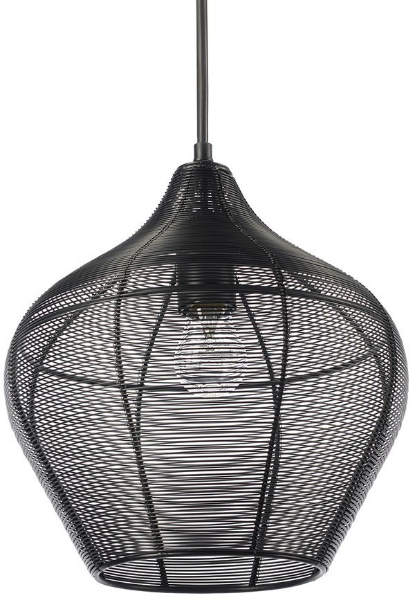 Светильник подвесной vinger, D27х30 см, черный (76203)