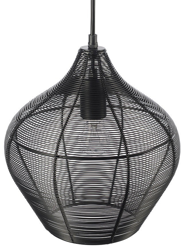 Светильник подвесной vinger, D27х30 см, черный (76203)
