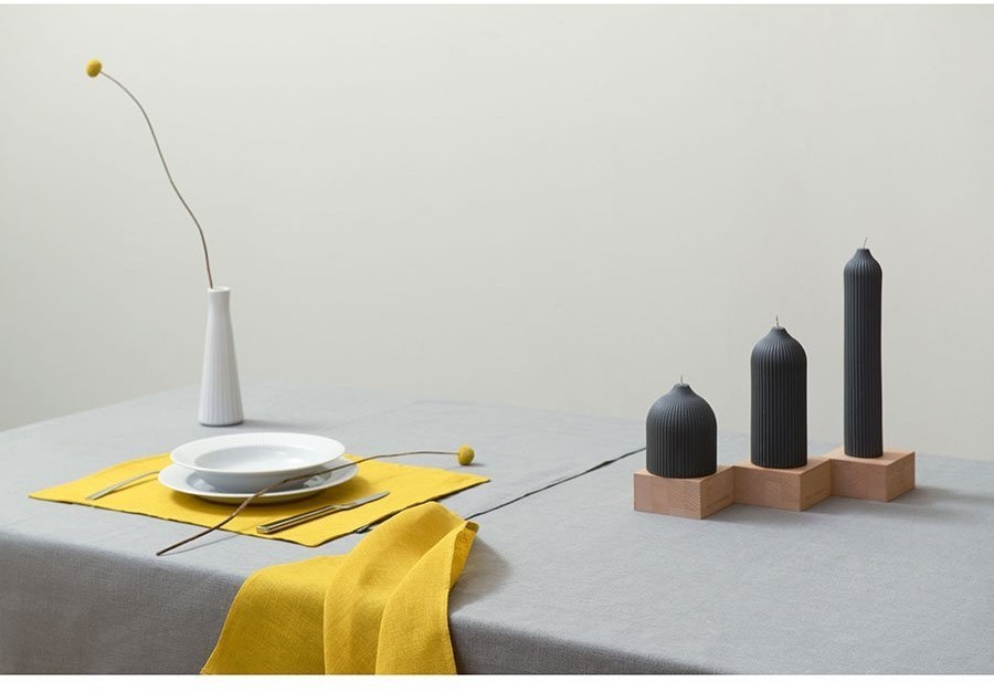 Свеча декоративная графитового цвета из коллекции edge, 25,5см (73757)