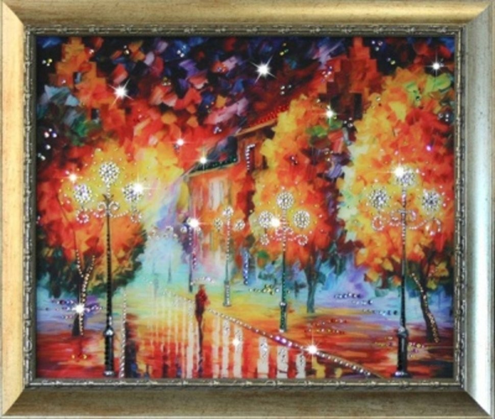 Картина Фонари с кристаллами Swarovski (1303)