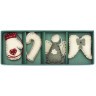Набор елочных украшений из фетра felts mood из коллекции new year essential, 4 шт. (76753)