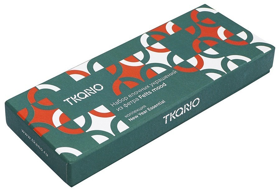 Набор елочных украшений из фетра felts mood из коллекции new year essential, 4 шт. (76753)