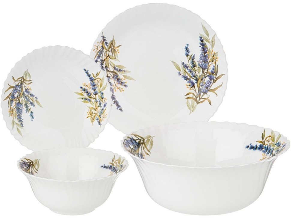 Набор столовый agness lavender field 19пр: 25см/20см/15см/23см (598-063)