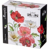 Салатник - тарелка суповая &quot;маки&quot; 15*7 см 650 мл черный Lefard (104-765)