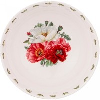 Салатник - тарелка суповая &quot;маки&quot; 15*7 см 650 мл черный Lefard (104-765)