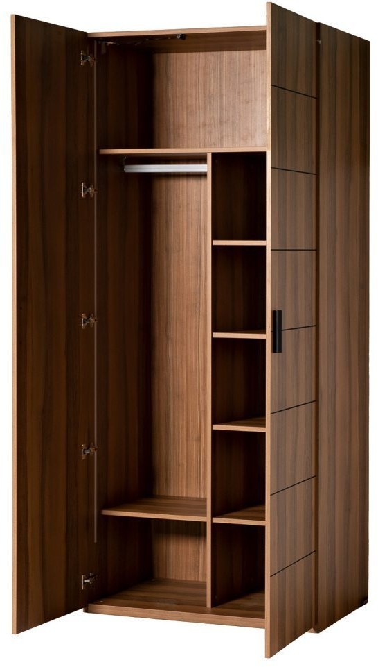 Шкаф двухдверный с полками цвет орех, дверцы глухие (TT-00010411)