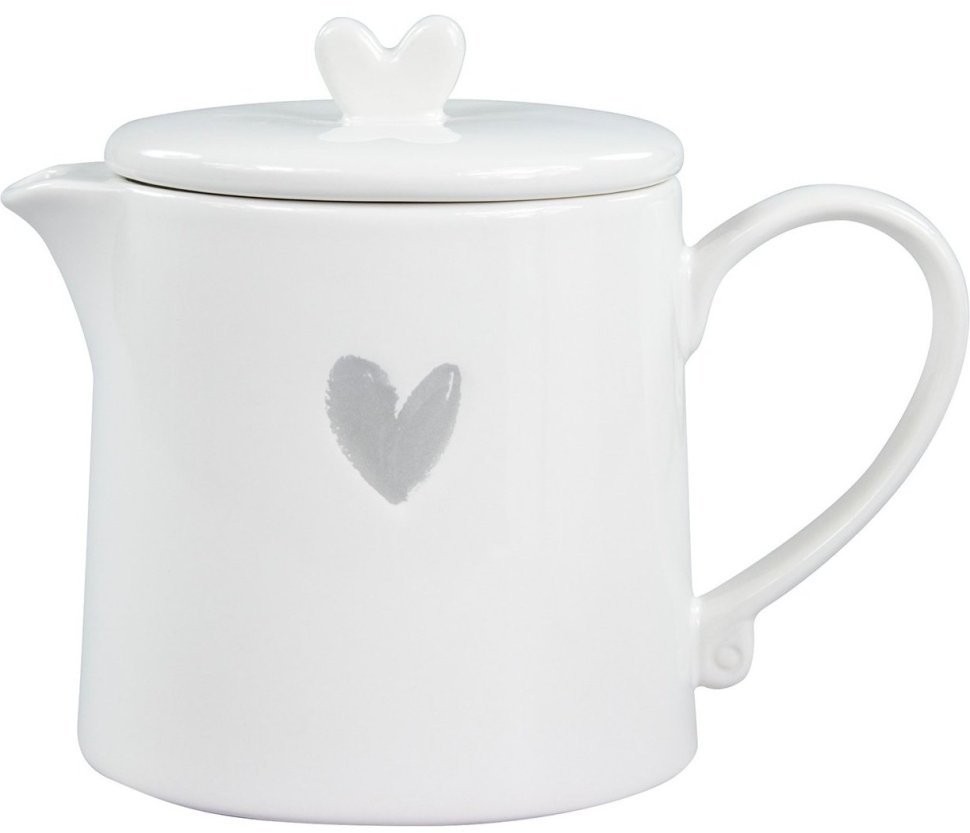 Bastion Collections Чайник заварочный White Нeart Grey LI/TEAPOT HE 002GR