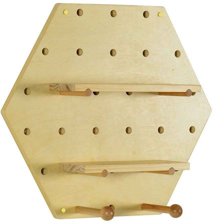 Пегборд shely, 43х50 см, светлое дерево (74822)