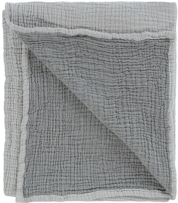 Одеяло из жатого хлопка серого цвета из коллекции essential 90x120 см (69590)