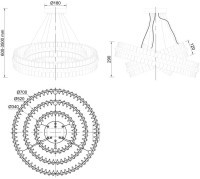 Люстра подвесная &quot;Galaxy&quot; стекло прозрач. d70*h29см (TT-00013034)