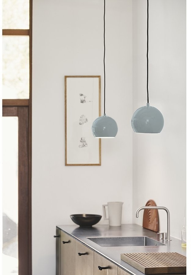 Лампа подвесная ball, 16хD18 см, мятная глянцевая, черный шнур (73003)