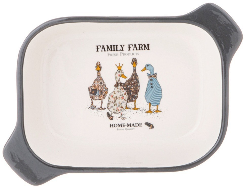 Форма для запекания agness "family farm" 25,5*19*6,5 см (536-275-2)