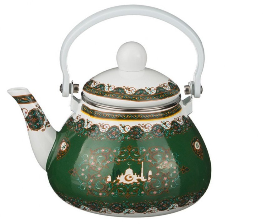 Чайник agness эмалированный со съемным фильтром из нжс,  серия сура, 1,3 л (934-333)