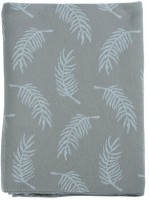 Плед вязаный с авторским принтом fleshy leaves серого цвета из коллекции wild, 130х180 см (65883)