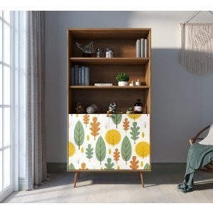 Стеллаж с дверками Berber принт 30 арт BB26/Print_30-ET