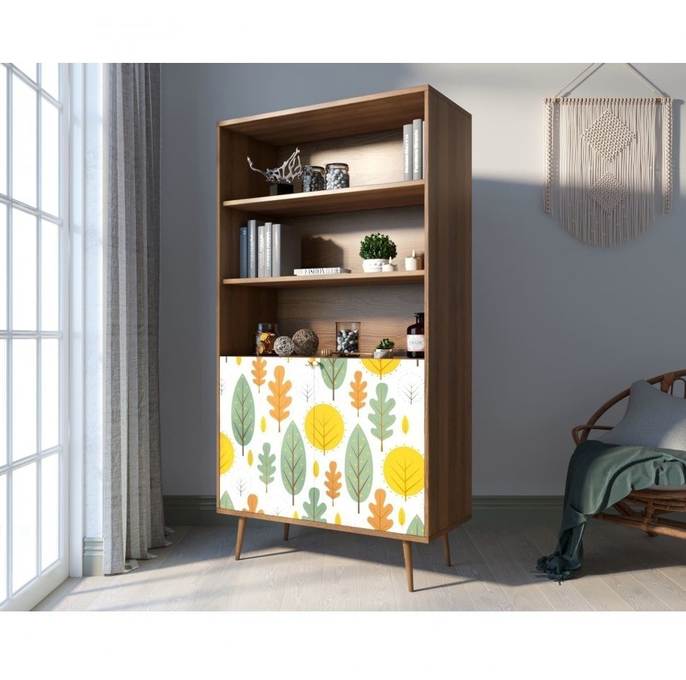 Стеллаж с дверками Berber принт 30 арт BB26/Print_30-ET
