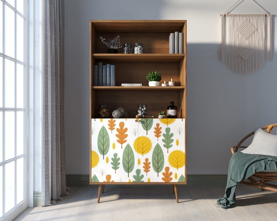 Стеллаж с дверками Berber принт 30 арт BB26/Print_30-ET