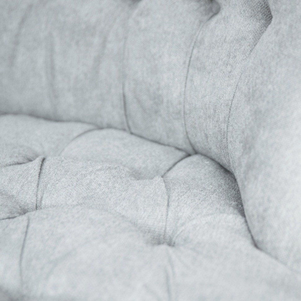 Пуф Камден NSCC-2008B-40/SUPER-21, каркас дуб, обивка лен, фурнитура бронза, grey, ROOMERS FURNITURE