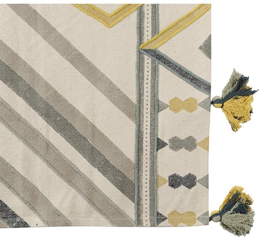 Ковер из хлопка с контрастным узором и кисточками из коллекции ethnic, 160х230 см (69443)