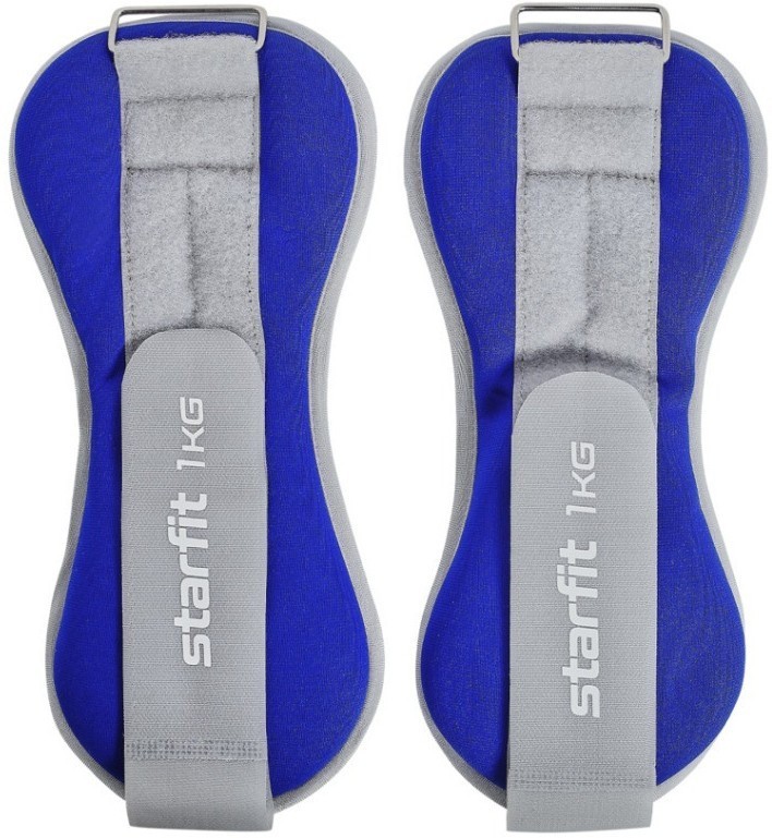 Утяжелители универсальные Starfit WT-502, 1 кг, синий/серый (2107893)