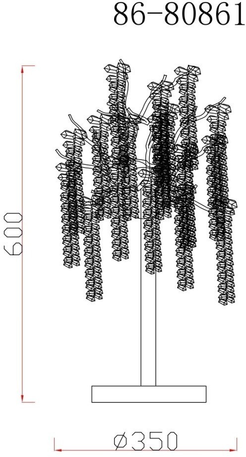 Лампа настольная 35*h60 см, металл цвет золото (TT-00012895)