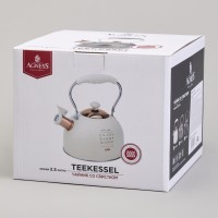 Чайник agness со свистком 2,5 л,нжс индукция (914-160)