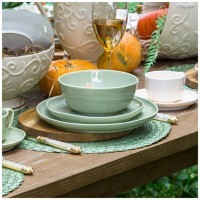 Тарелка обеденная lefard &quot;trendy&quot; 25 см зеленая (85-1831)