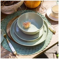 Тарелка обеденная lefard &quot;trendy&quot; 25 см зеленая (85-1831)