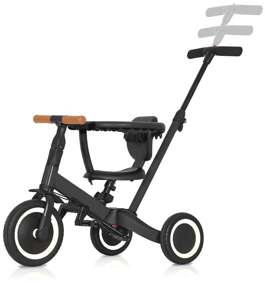 Детский беговел-велосипед 6в1 с родительской ручкой, темно-серый (TR008-DARK-GREY)