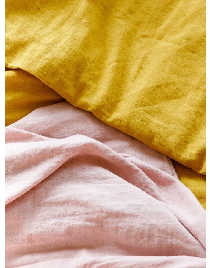 Пододеяльник изо льна цвета пыльной розы essential, 150х200 см (63320)